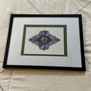 Christopher Marley Framed Elegant Blue Butterfly Art Print